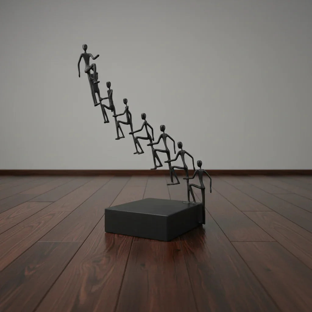 Modern Metal Climbing Figures Sculpture – Inspirational Abstract Home Decor | Iron Figure Sculpture | product view 22 | Abstract home decor | House of Avana