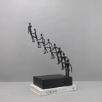 Modern Metal Climbing Figures Sculpture – Inspirational Abstract Home Decor | Iron Figure Sculpture | back view | Abstract home decor | House of Avana