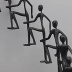 Modern Metal Climbing Figures Sculpture – Inspirational Abstract Home Decor | Iron Figure Sculpture | angle view | Abstract home decor | House of Avana