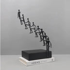Modern Metal Climbing Figures Sculpture – Inspirational Abstract Home Decor | Iron Figure Sculpture | top view | Abstract home decor | House of Avana