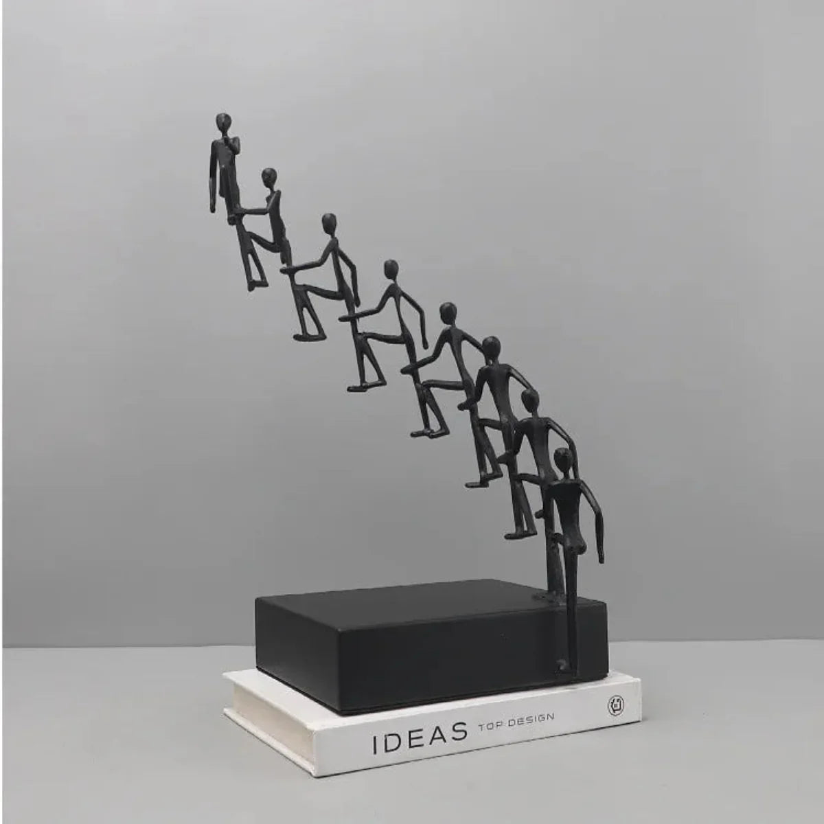 Modern Metal Climbing Figures Sculpture – Inspirational Abstract Home Decor | Iron Figure Sculpture | top view | Abstract home decor | House of Avana
