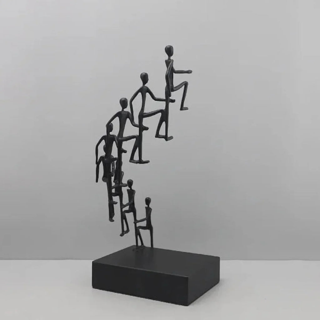 Modern Metal Climbing Figures Sculpture – Inspirational Abstract Home Decor | Iron Figure Sculpture | in-room display | Abstract home decor | House of Avana