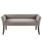 Modern Mid-Century Grey Upholstered Accent Bench
