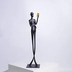 Abstract Statue - Iron Reading Figure, front view - House Of Avana
