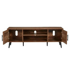 Modern Rustic Wood Finish TV Stand with Mid-Century Legs - for TV up to 65-inch