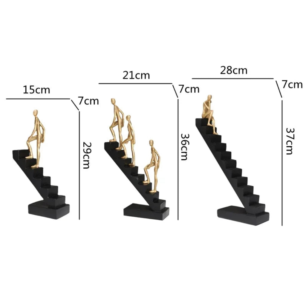 Golden Climber Sculpture - Abstract Modern Artwork, lifestyle image - House Of Avana