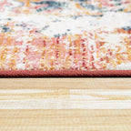Modern Vintage Rug Oriental Look Abstract Red Blue White RugYourHome