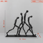 Abstract Figurine - Black Modern Movement Decor, alternate view - House Of Avana