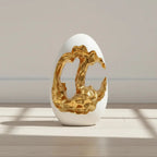 Modern White Figurine with Gold Accents for Your Stylish Home