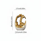 Modern White Figurine with Gold Accents for Your Stylish Home