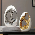 Modern Ceramic Figurine - White Sculpture, lifestyle image - House Of Avana