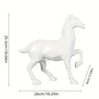 Ornament - White Horse Artwork Design, back view - House Of Avana