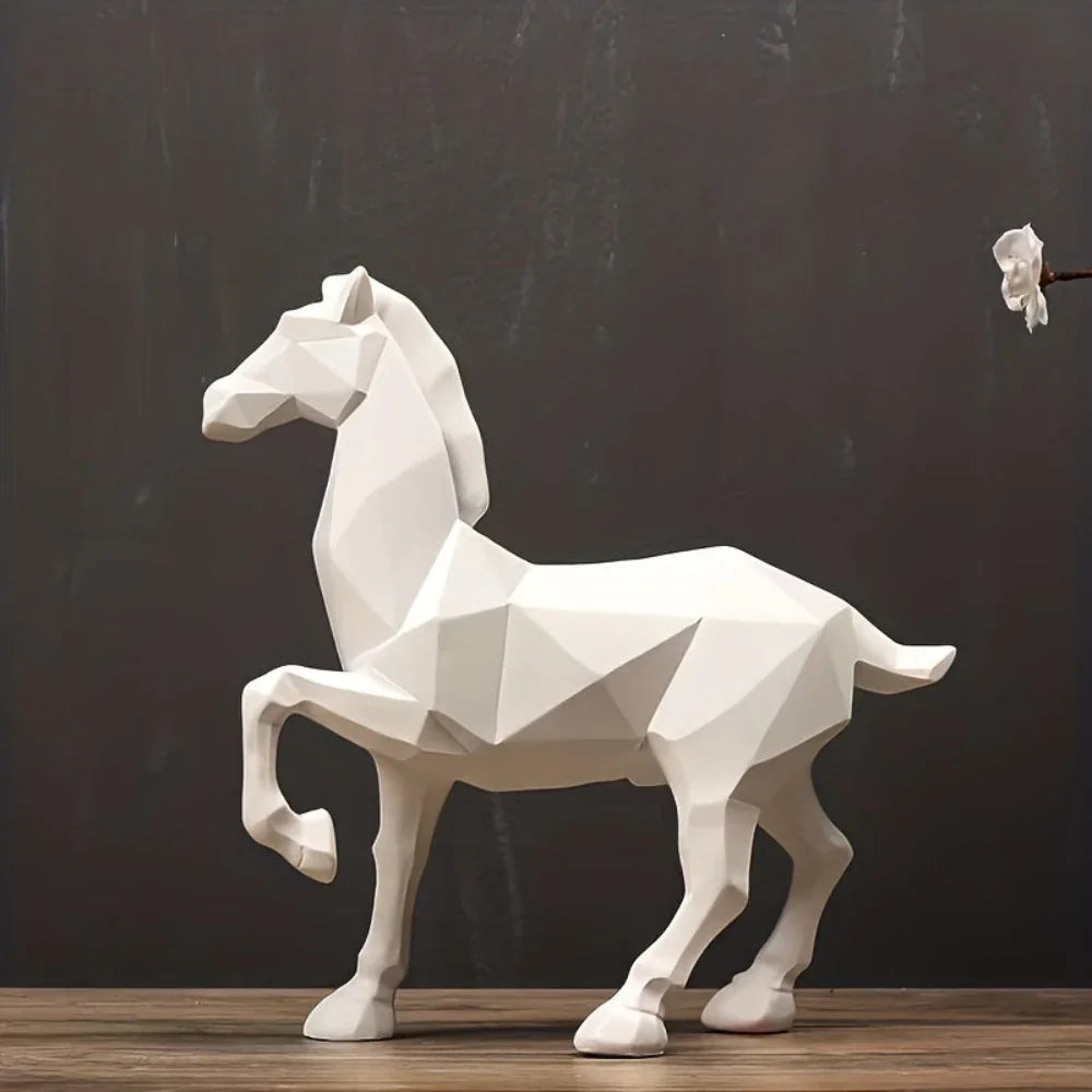 Ornament - White Horse Artwork Design, front view - House Of Avana