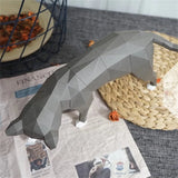 Geometric 3D Cat Figure