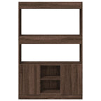 Furniture set, HighboardBrown Oak 92x33x140 cm Engineered Wood, Modern Minimalist, Art Deco, Ample Storage, Ergonomic, Multi-functional, Easy Installation withHardware Included, Suitable for Indoor/Outdoor, Housewarming Gift, House Of Avana