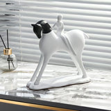 Modern Artistic Horse and Rider Statue White House Of Avana