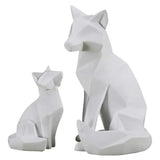 Modern Geometric Fox Sculpture Statue