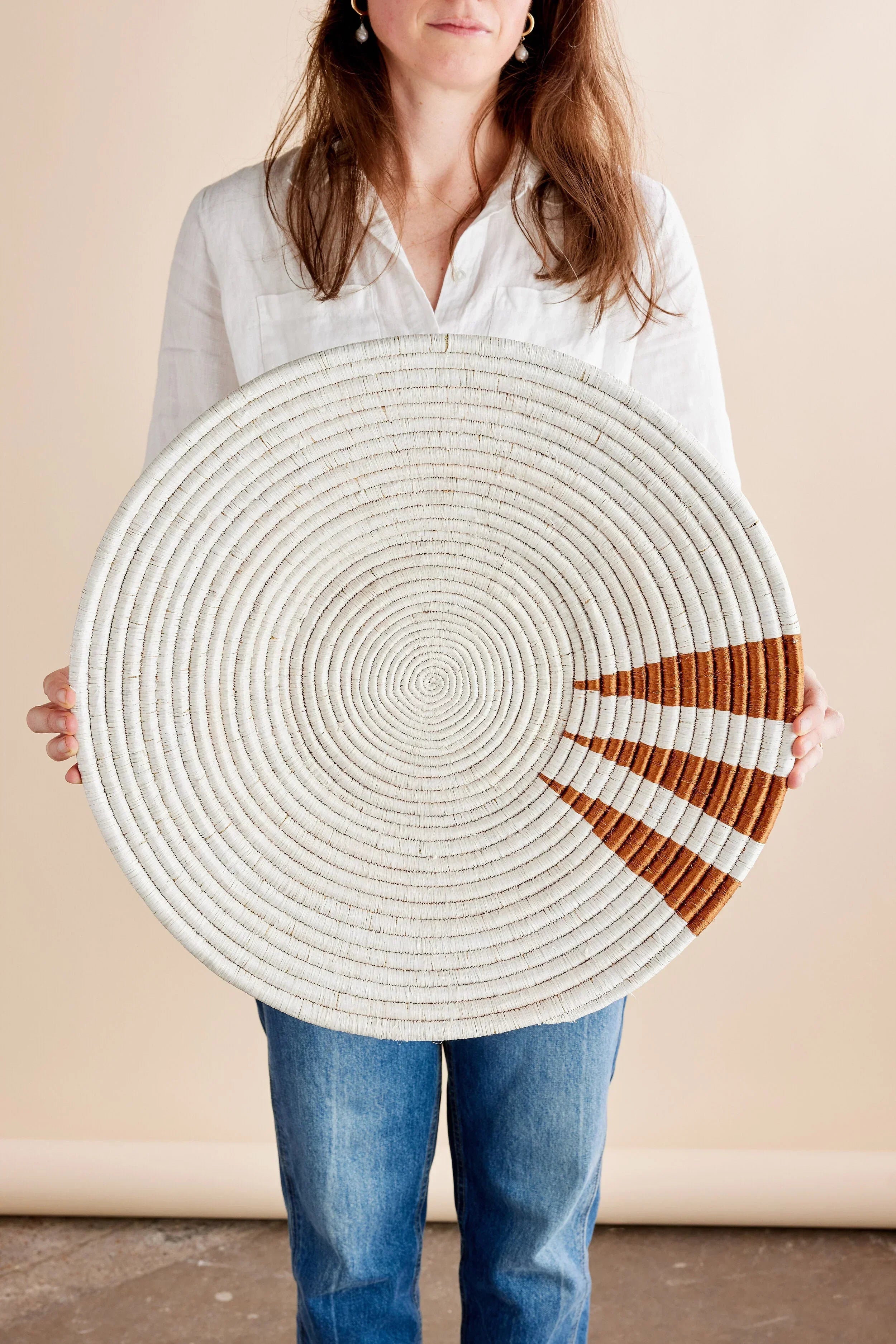 Moja Copper Wall Basket Kanju Interiors