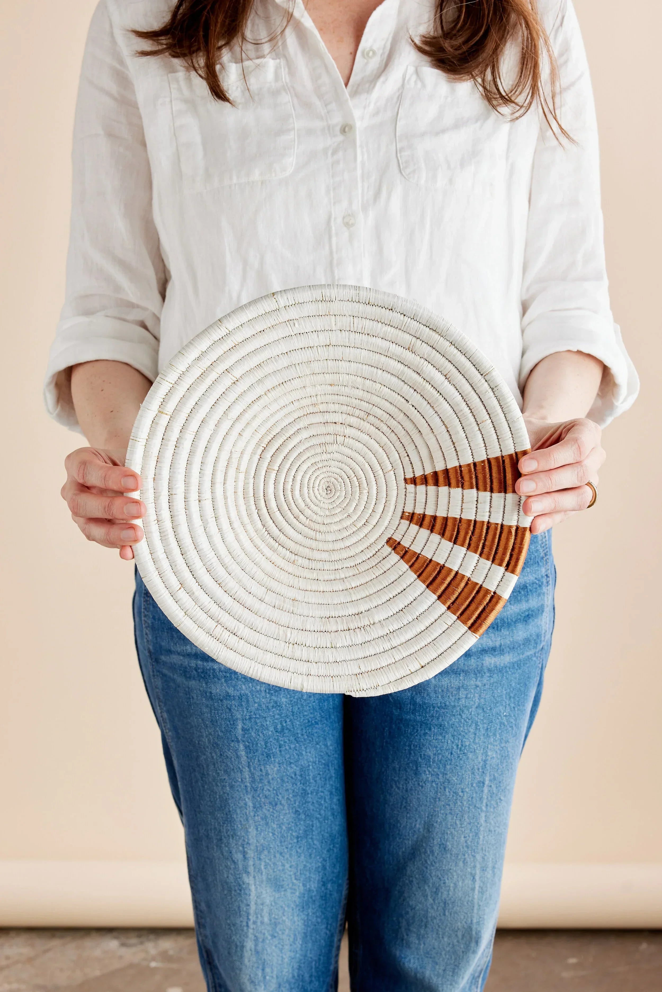 Moja Copper Wall Basket Kanju Interiors
