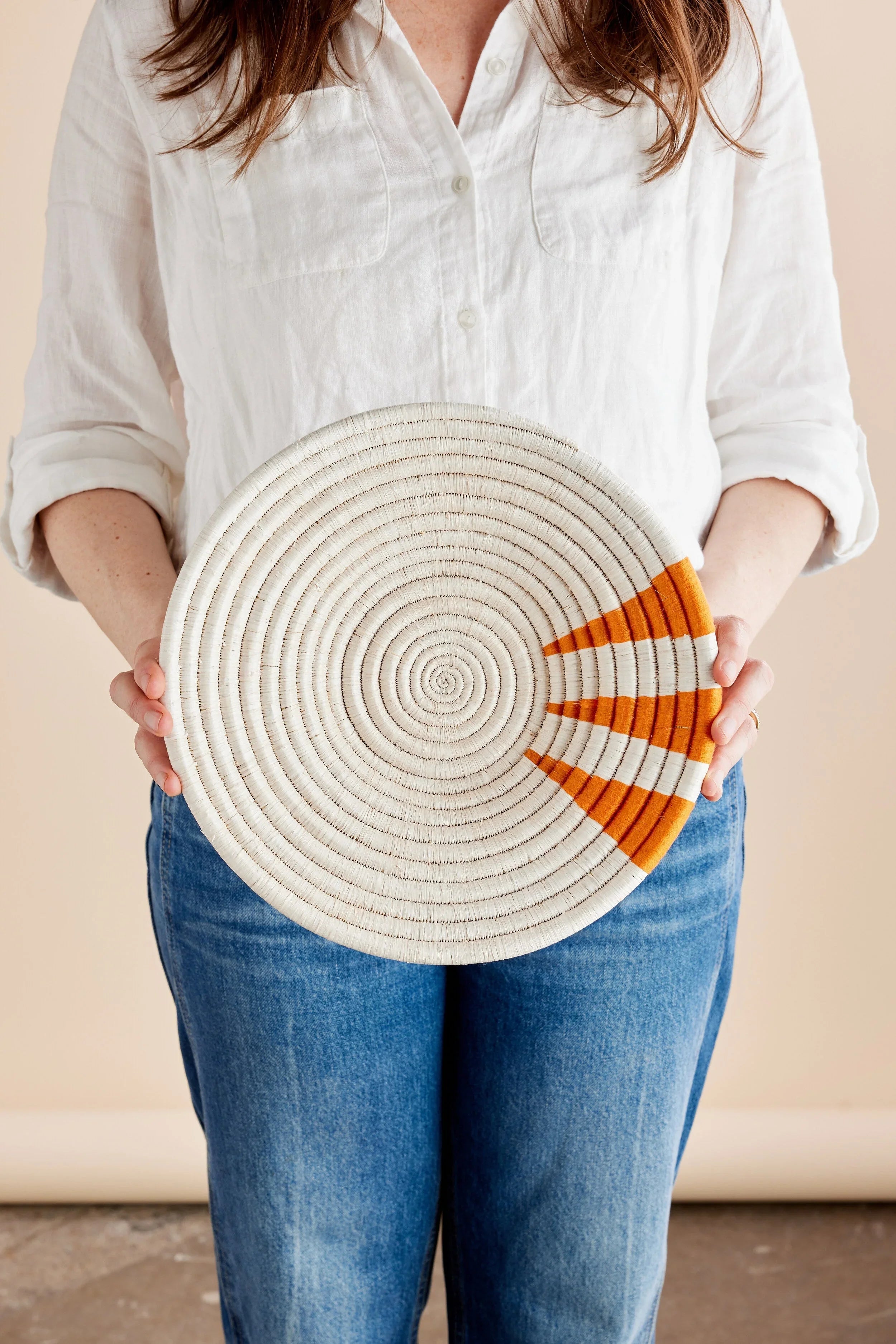 Moja Orange Wall Basket Kanju Interiors