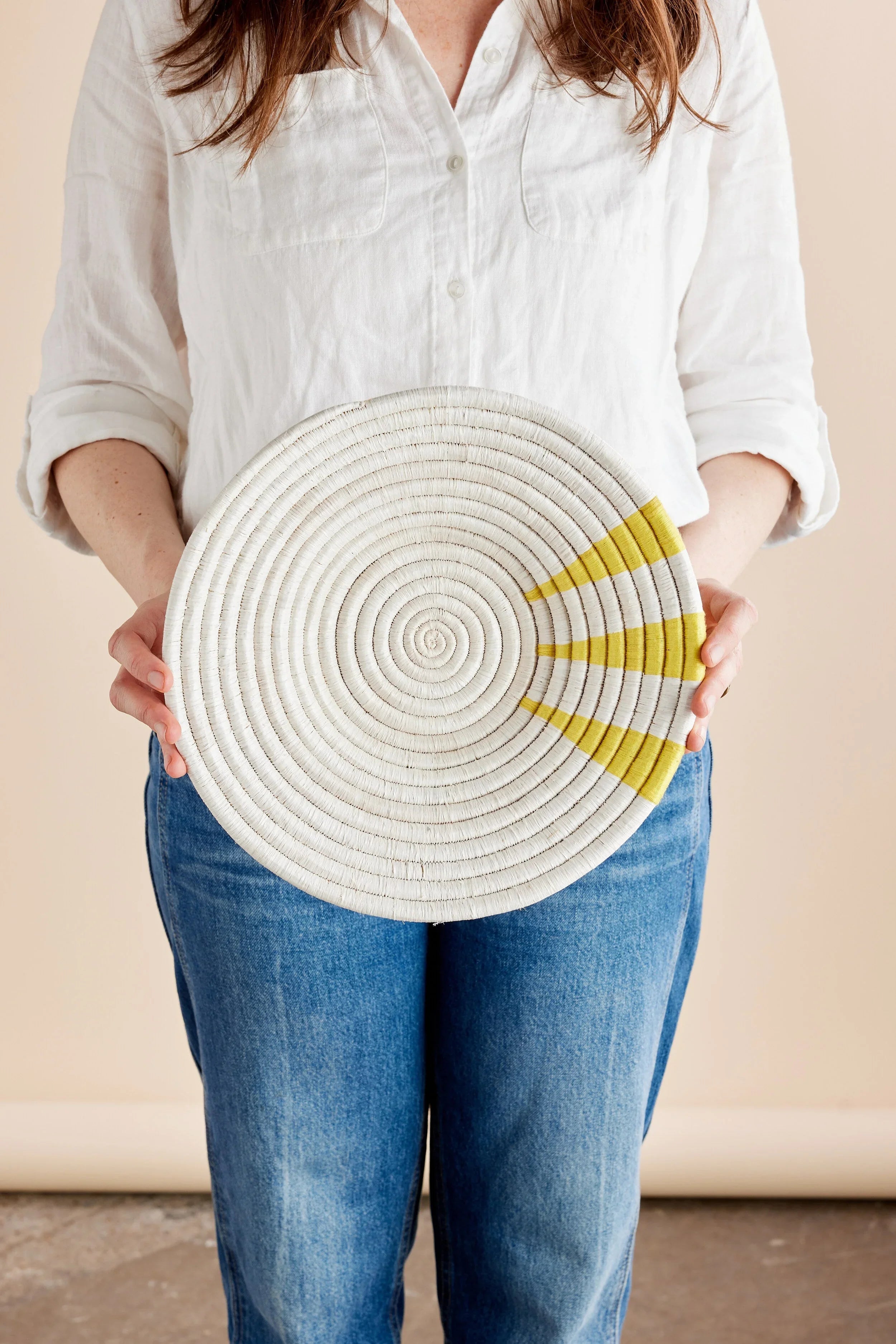 Moja Yellow Wall Basket Kanju Interiors