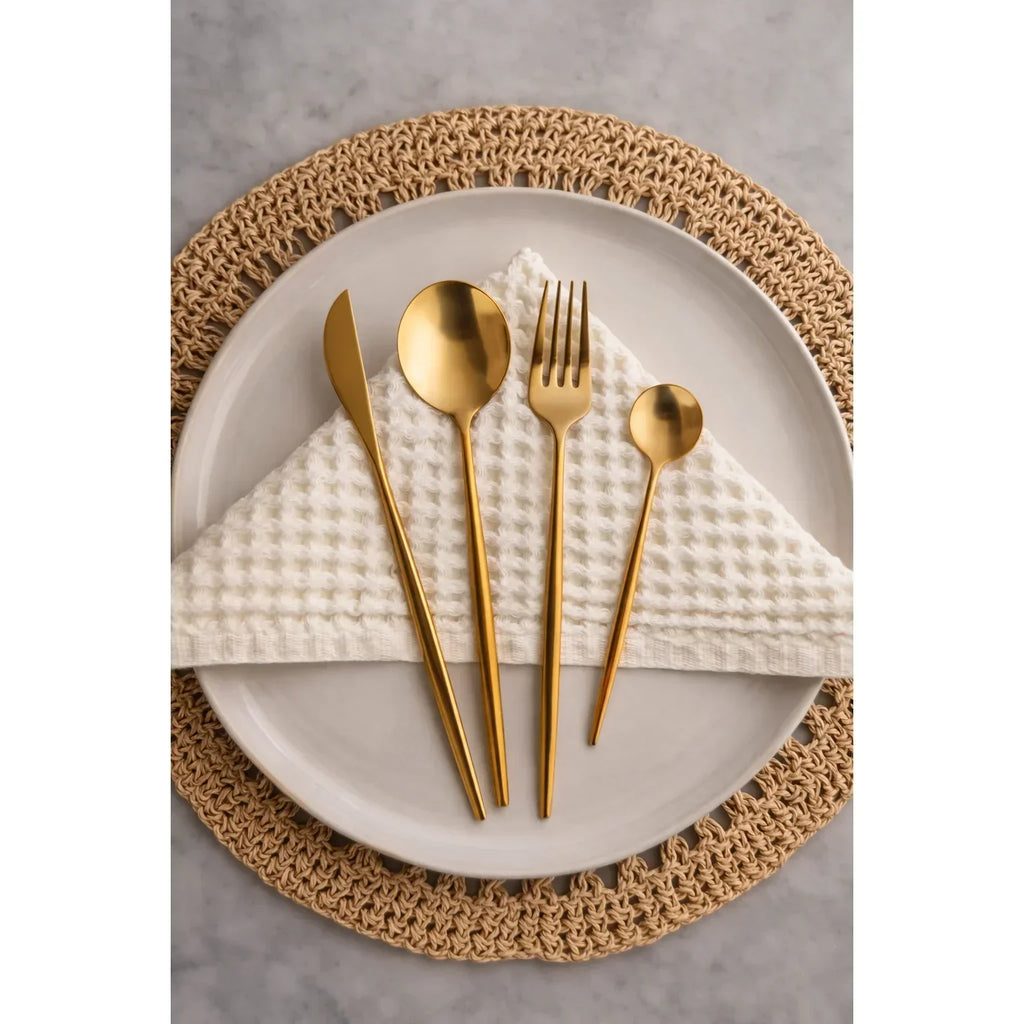 Monaco Gold Flatware Set - 16 Piece