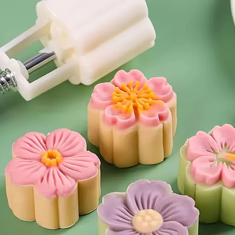 Moon Cake Maker - Plastic Cherry Blossom Mold