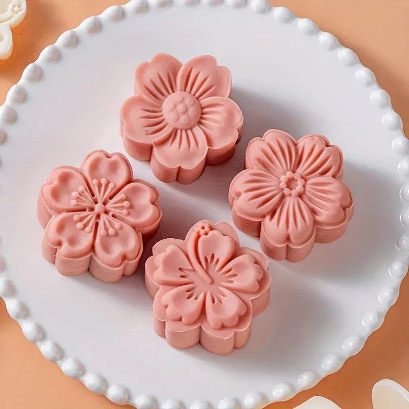 Moon Cake Maker - Plastic Cherry Blossom Mold