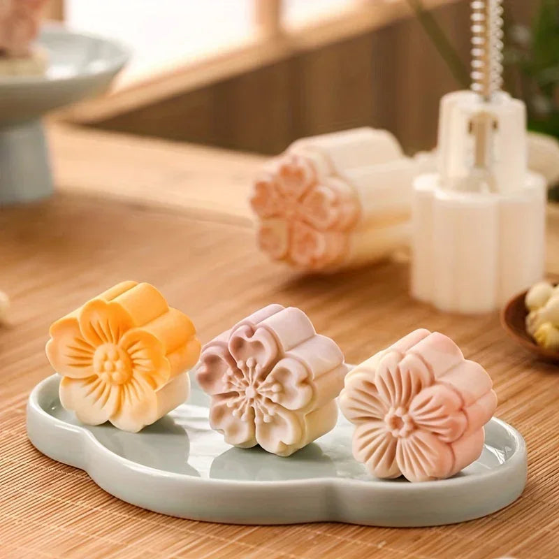 Moon Cake Maker - Plastic Cherry Blossom Mold