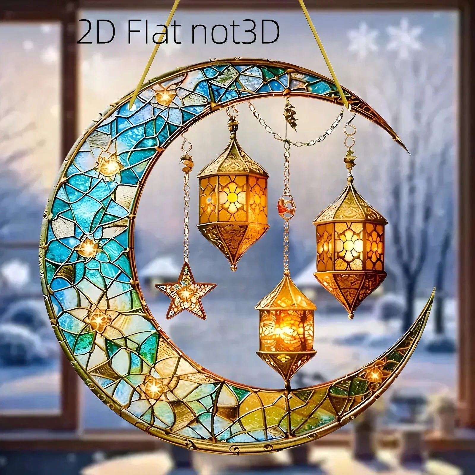 Moonlight Catcher - Colorful Stained Glass 20cm