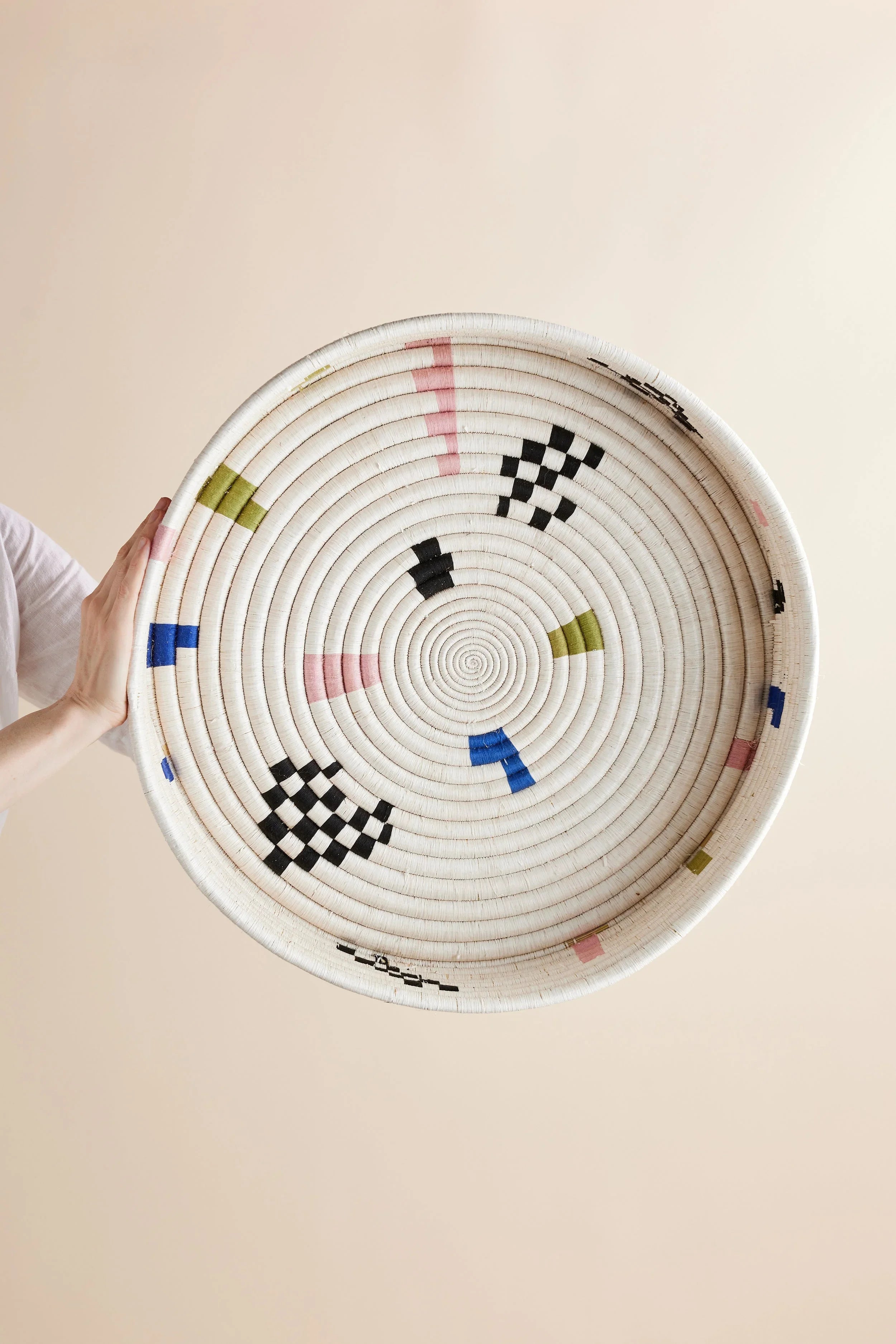 Mosaic Woven Nesting Tray Kanju Interiors