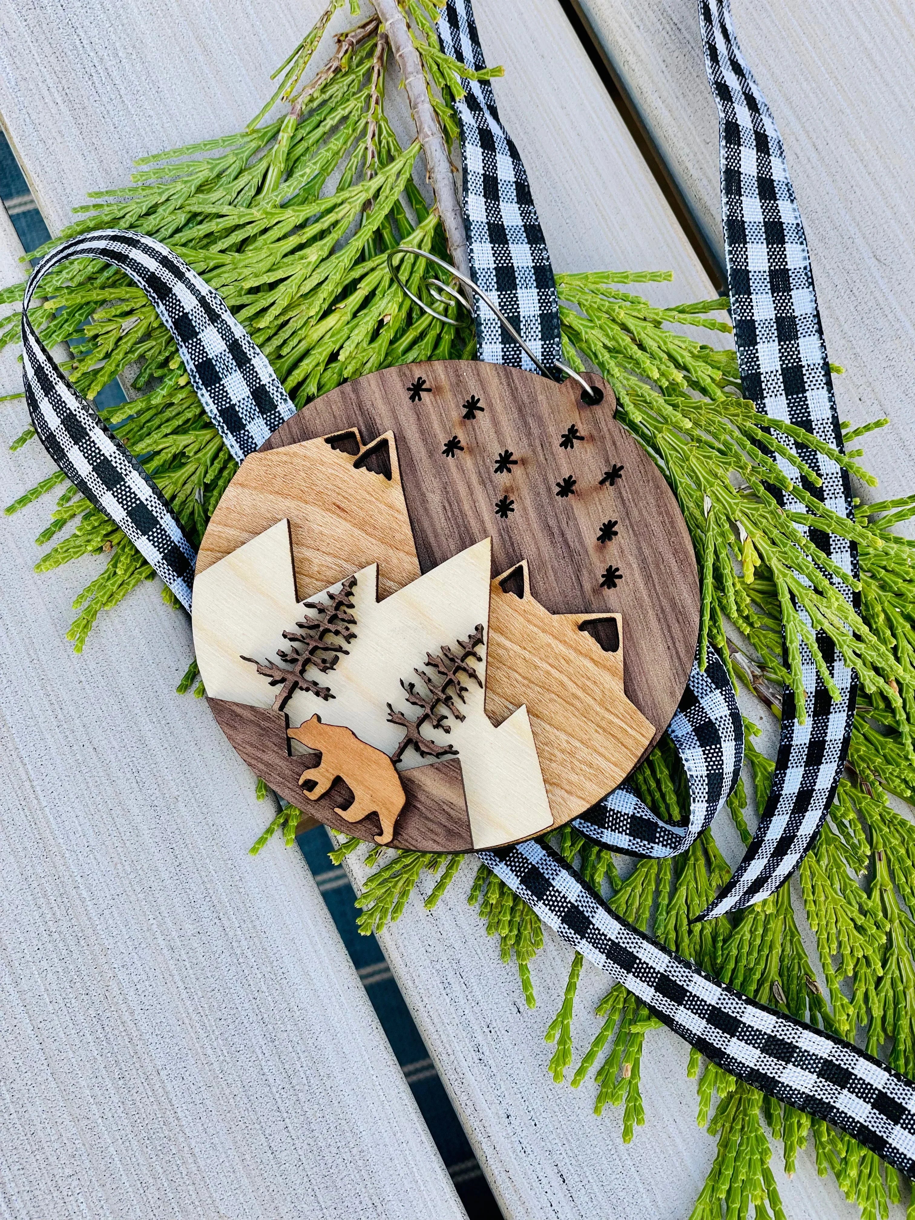 Mountain Scene 3D Ornament