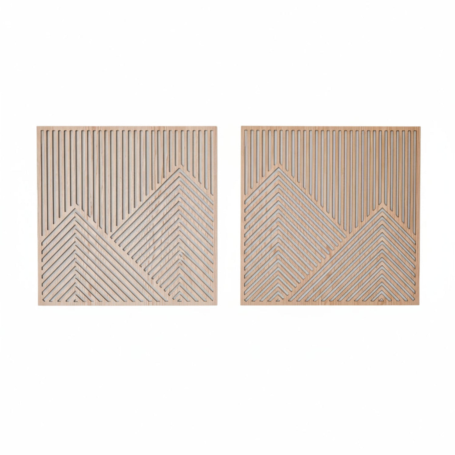 Wood Wall Art Decor Piece Mountain Landscape Panel, side view - House Of Avana