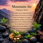 Mountain Air, Premium Coconut-Soy Wax Tea Light Crystal Candle, 1oz