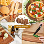 3pcs Acacia Wood Cutting Board Set Chopping Board with Handle for Charcuterie Cheese Board Meat Bread Chopping Blocks Vegetables Fruit Kitchen Dining Room Decorative Wooden Serving Board - House Of Avana