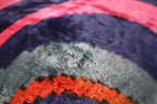 Multicolor Rainbow Silk Velvet Pillow 16x24 Handmade Luxury Cushion Canvello