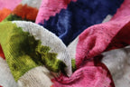 Multicolor Rainbow Silk Velvet Pillow 16x24 Handmade Luxury Cushion Canvello