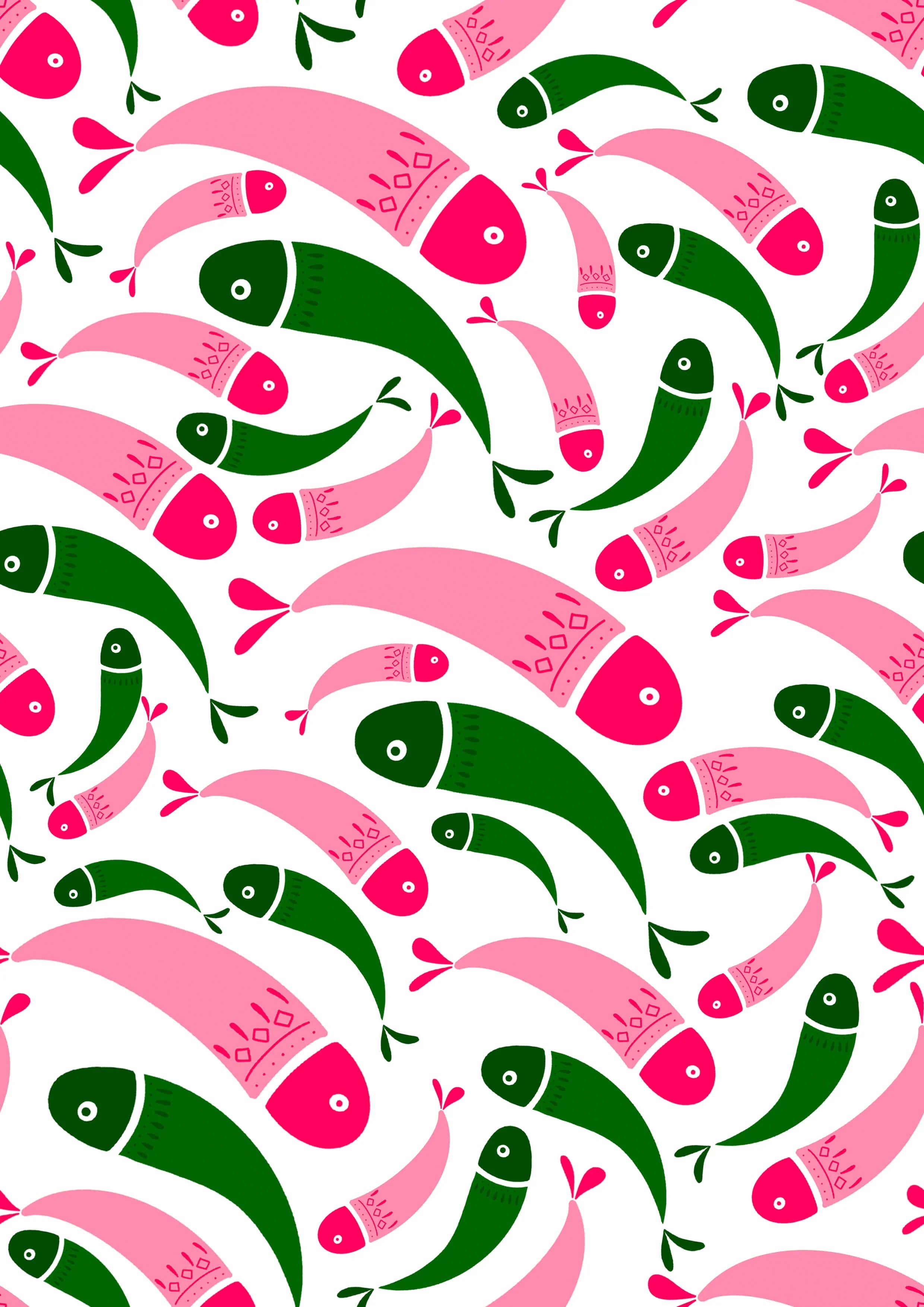 Multicolor Fish Printed Canopy PushpLinen