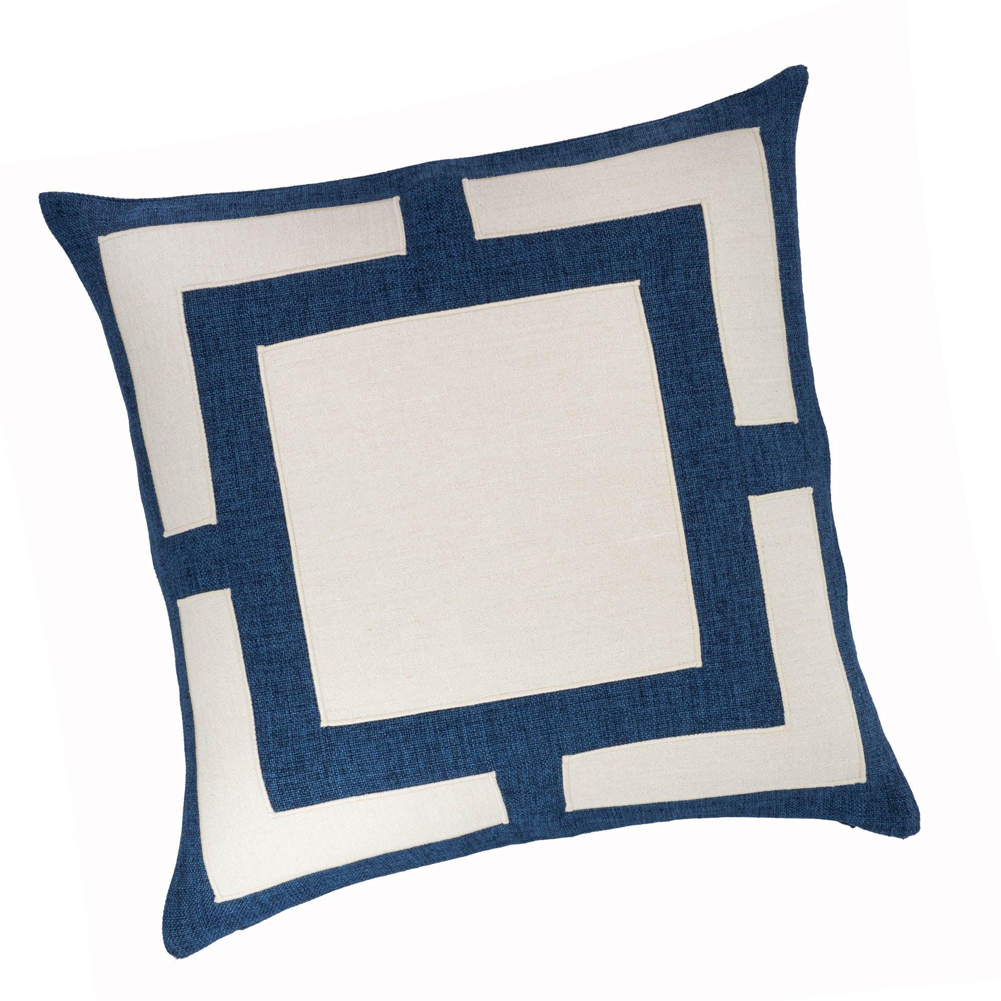 Mykonos Throw Pillow, 22" X 22", back view - House Of Avana