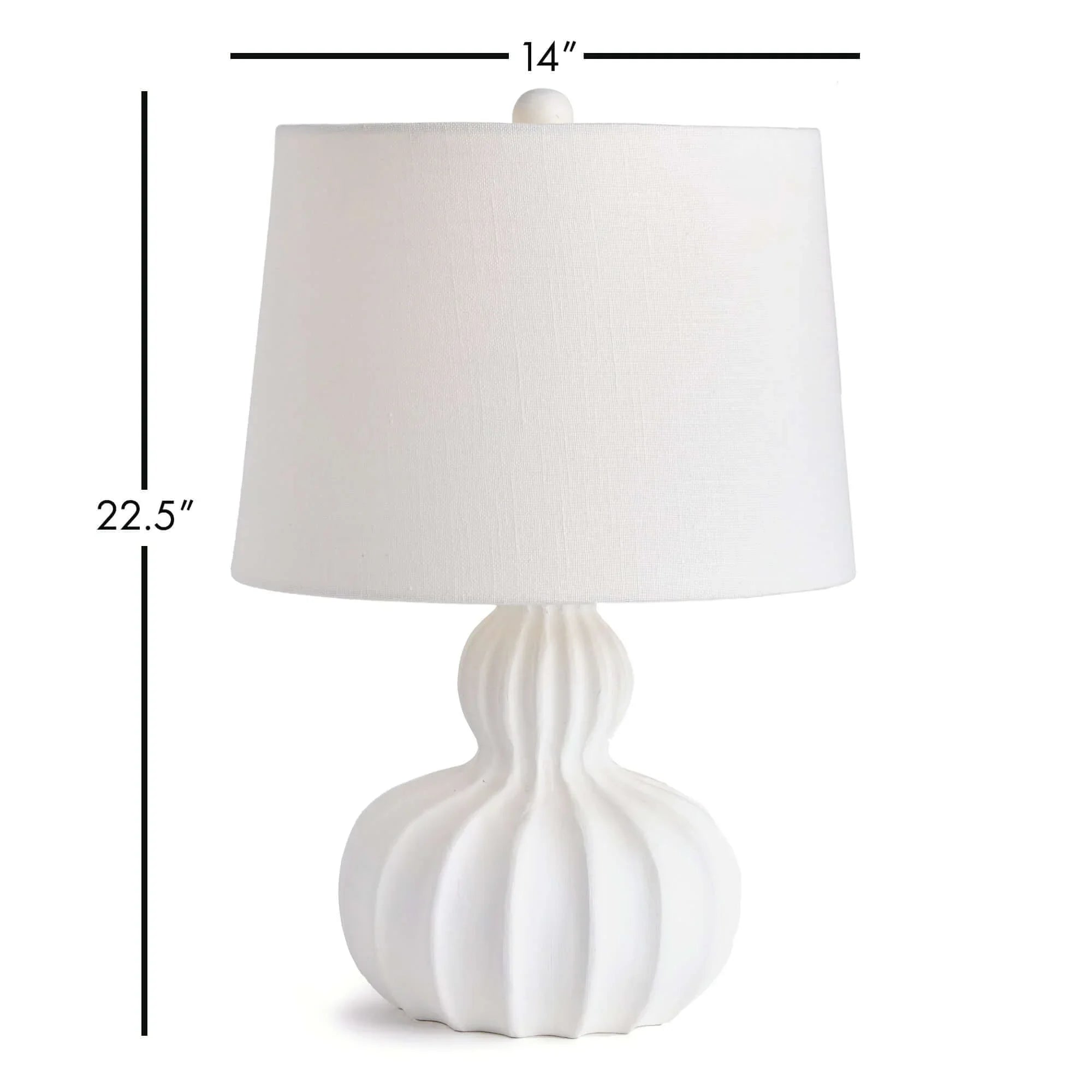 White Carved Wood Table Lamp with Curved Base Vintage Shopper