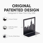 NYC Skyline Bookends 2-Pack – Metal Book Ends by Geomod