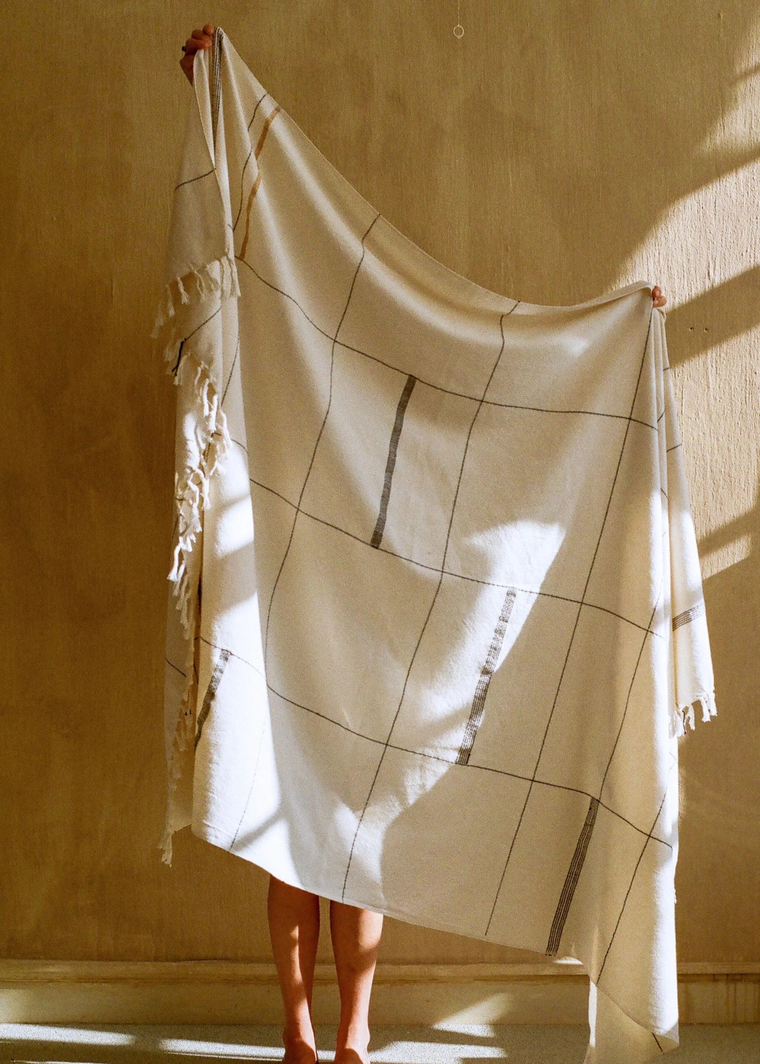 Nadi Hand-loomed Cotton Throw, front view - House Of Avana