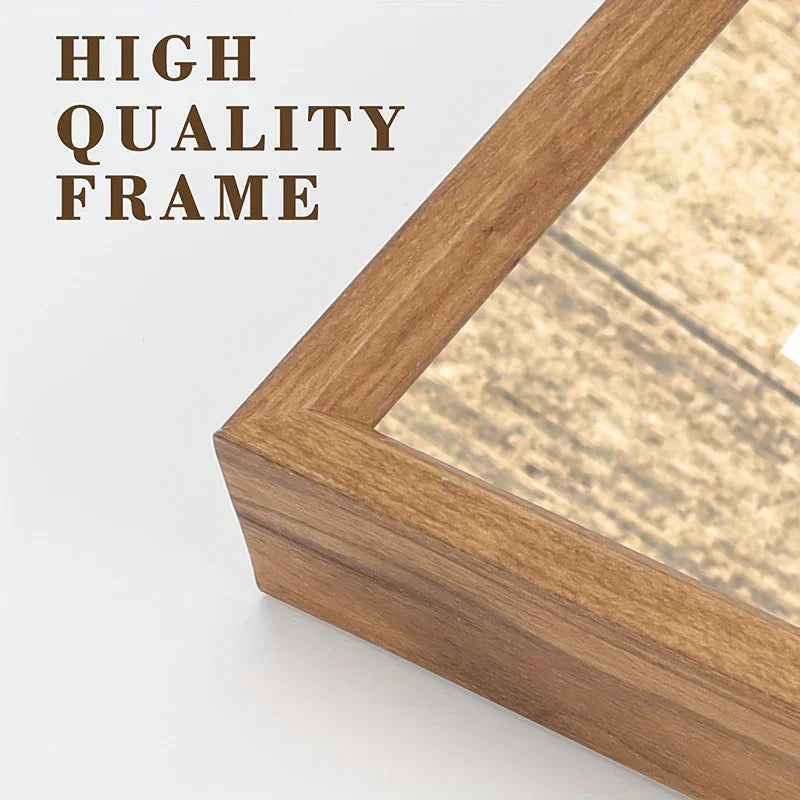 Wall Art - Natural Wood Veneer Large, angled view - House Of Avana