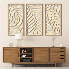 Wall Art - Natural Wood Veneer Large, front view - House Of Avana