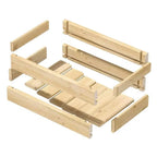 Natural Unfinished Cedar Wood Planter Box 21-inch x 11-inch - Made in USA