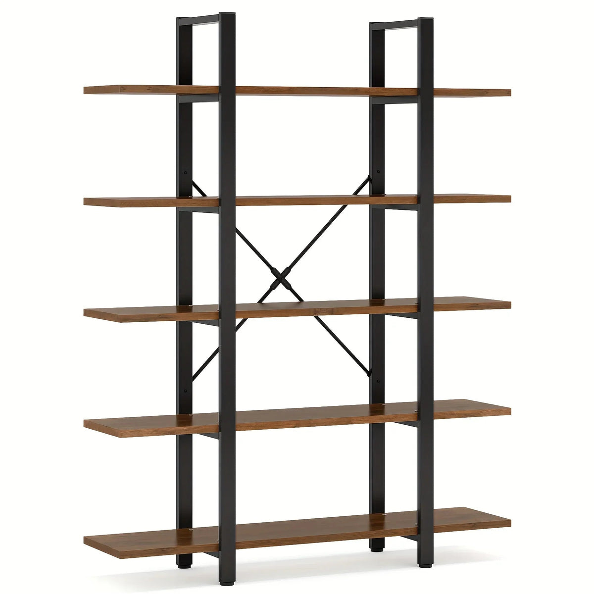 Multi-compartment Bookshelf, Multi-functional Storage Design, Natural And House Of Avana [[SKU:HOA-BOK-011]]