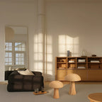Rustic Wood Decor - Natural Mushroom Base, angled view - House Of Avana