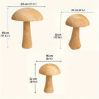 Rustic Wood Decor - Natural Mushroom Base, angled view - House Of Avana