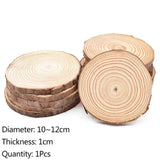 Natural Pine Round Wood Circles with Tree Bark Coasters 10-12cm: 1 piece House Of Avana