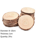 Natural Pine Round Wood Circles with Tree Bark Coasters 8-10cm: 1 peice House Of Avana